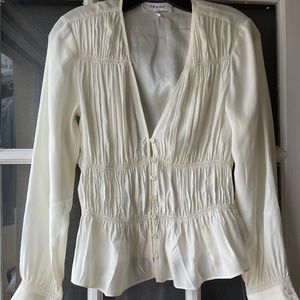 Frame White Silk blouse